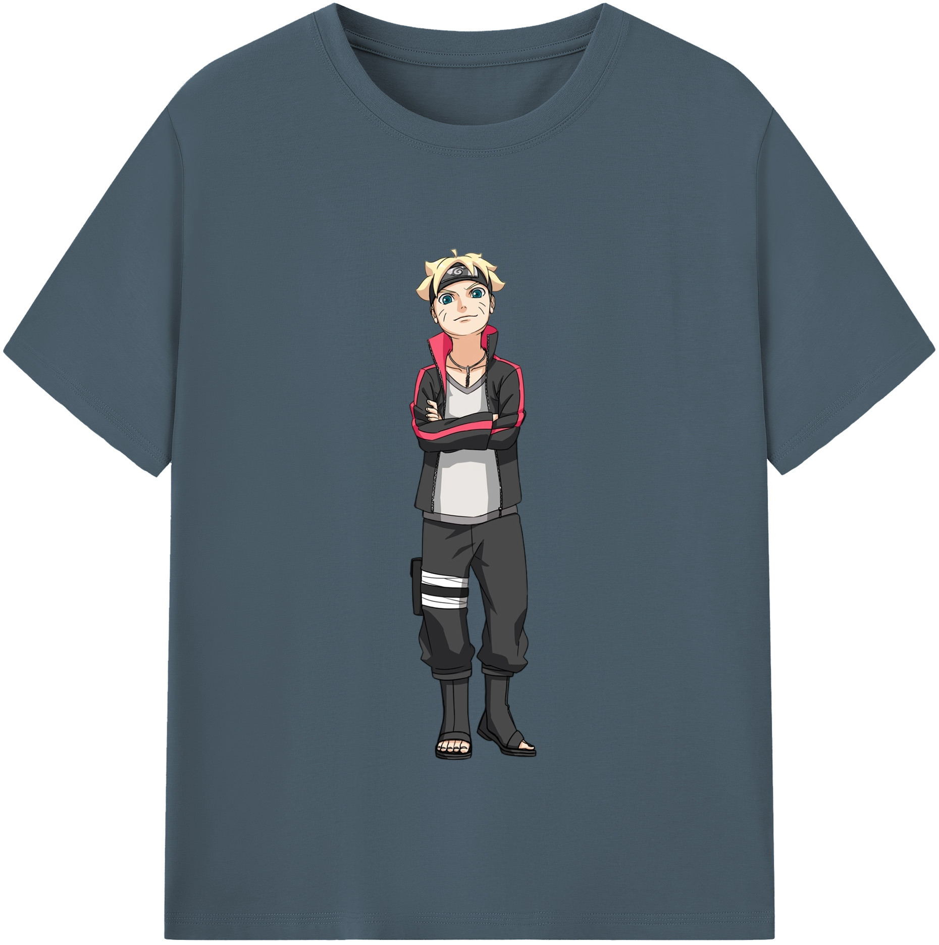 （画像用） NARUTO -ナルト- うずまき ボルト Uzumaki Boruto 綿100％半袖Tシャツ（フロントプリント）
